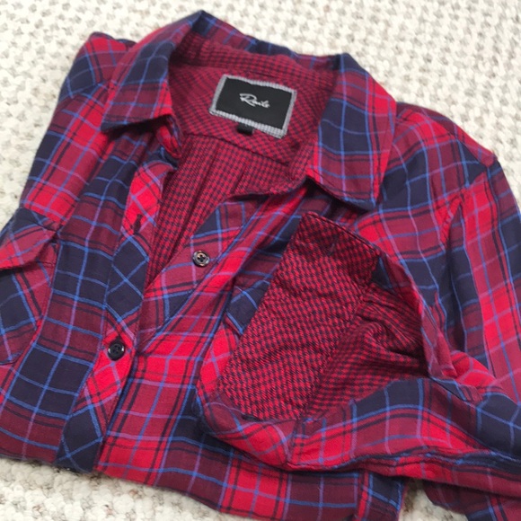 NWOT Rails Plaid Button Down Short Small - Picture 4 of 6